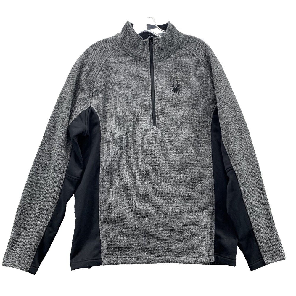 Spyder Sweater Men's Large 1/4 Zip Heavy Preppy Performance Sportswear‎ Gorpcore